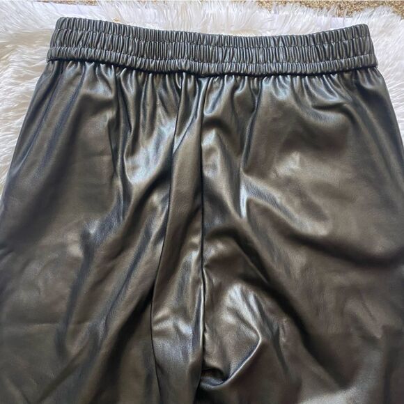 Doubljue Faux Leather Jogger Pants NEW Size XL Black - Picture 6 of 9